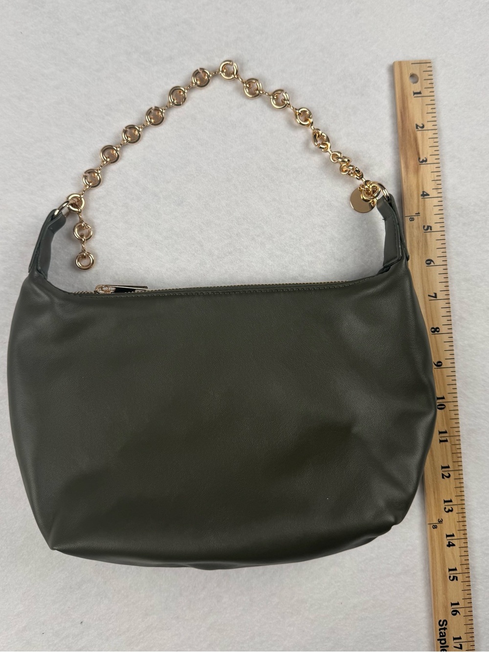 A New Day Shoulder Bag Gold Chain Strap Faux Leather Handbag - Picture 8 of 9